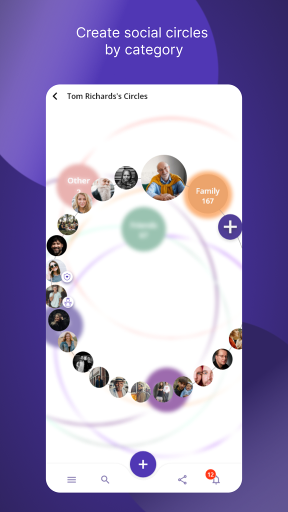 Create social circles by category